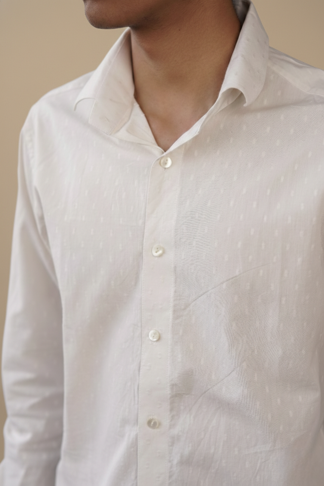 Pearl White Organic Cotton Regular Fit Shirt (Workwear)
