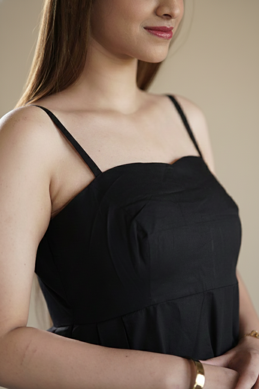 Black Heart Poplin Dress