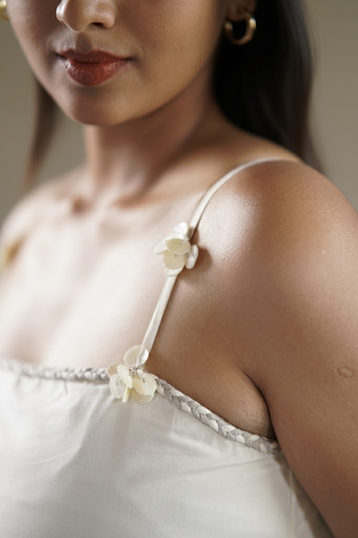 Shell Charm Poplin Dress