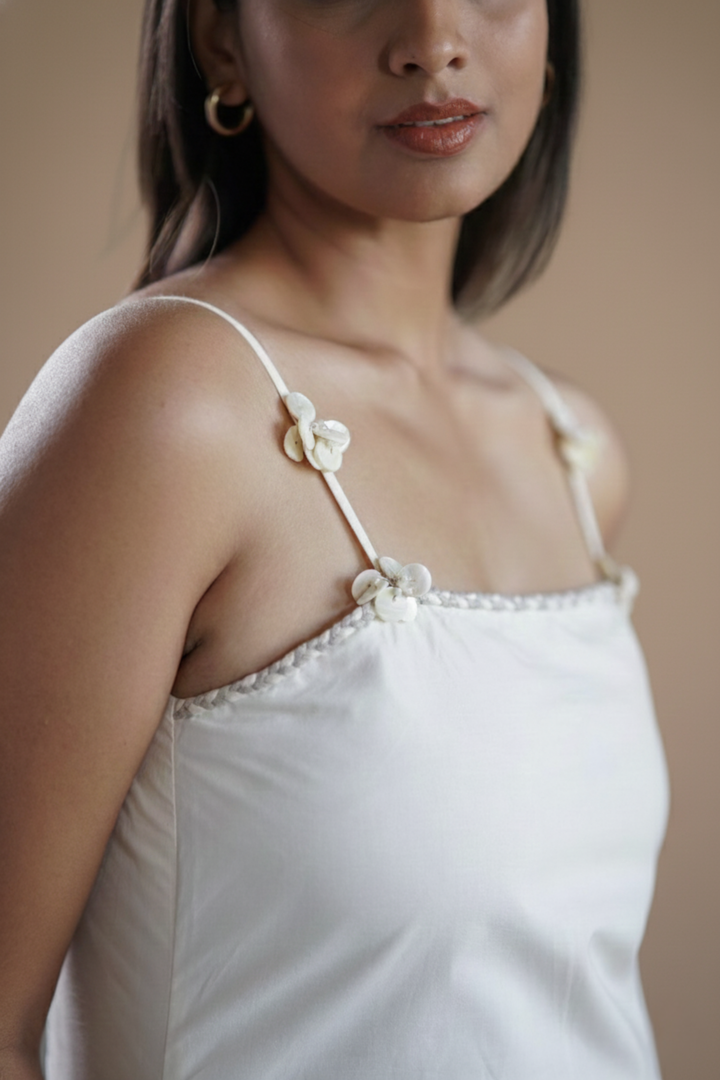 Shell Charm Poplin Dress