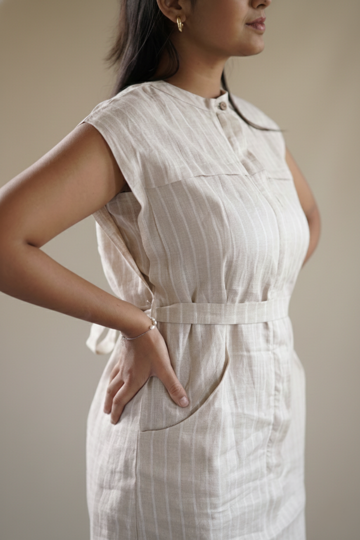 Sand Linen Dress