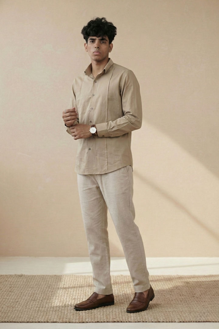 Desert Khaki Organic Cotton Regular Fit Shirt (Workwear)