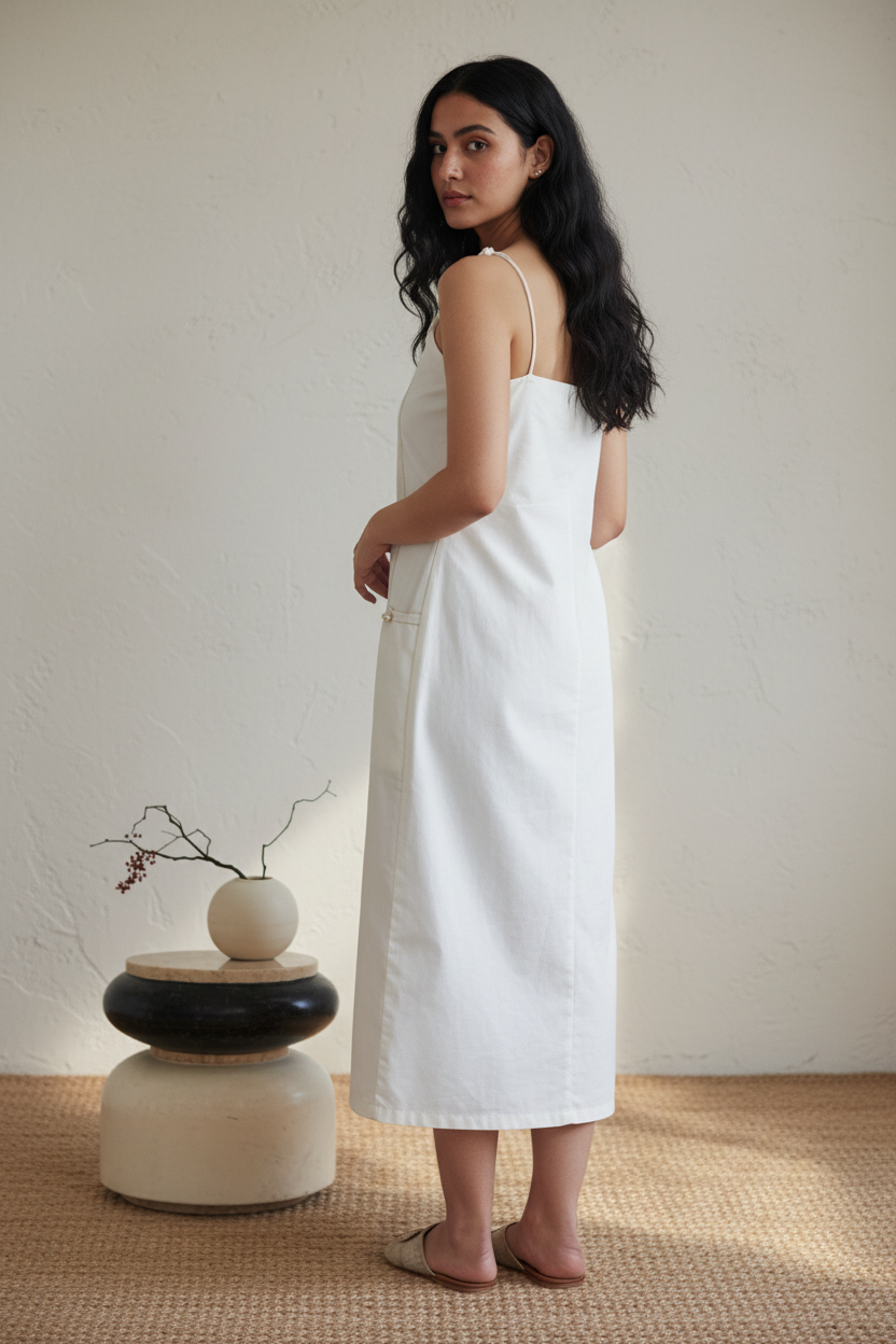 Cream Dream Poplin Dress