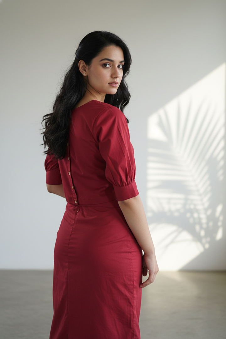 Red Petal Co-ord Set