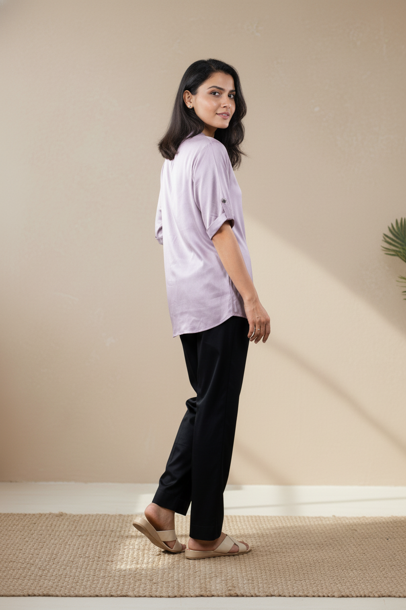 Lilac Ease Twill Shirt