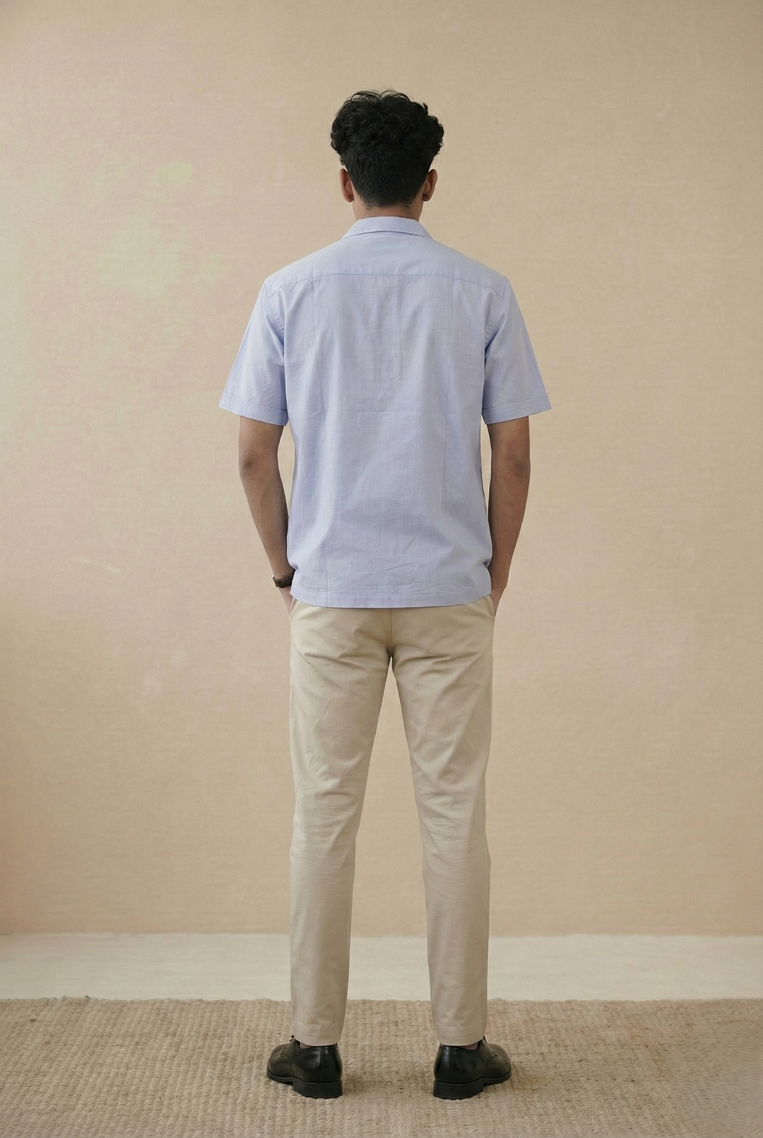 Periwinkle Blue Solid Organic Cotton Shirt (Everyday Casual)