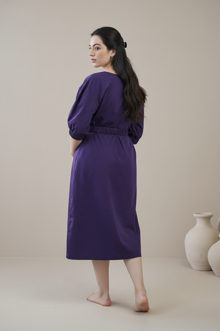 Moon Berry Poplin Dress