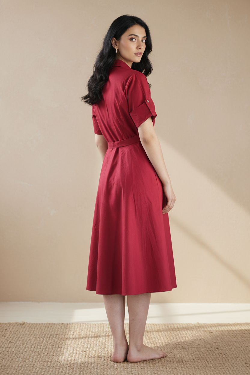 Cherry Pop Button Dress