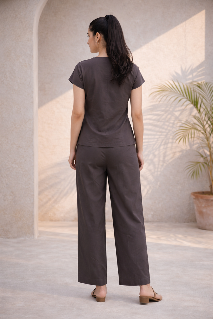 Ash Brown Organic Cotton Poplin Waistcoat Co-ord Set (Workwear)