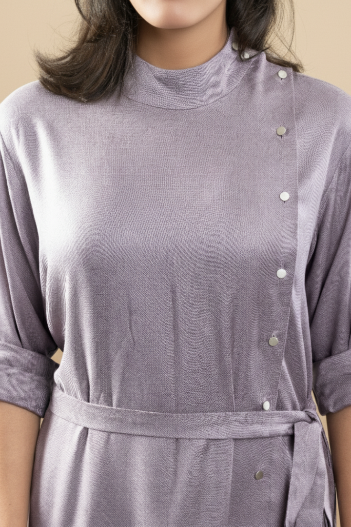 Lilac Soft Cotton Twill Dress