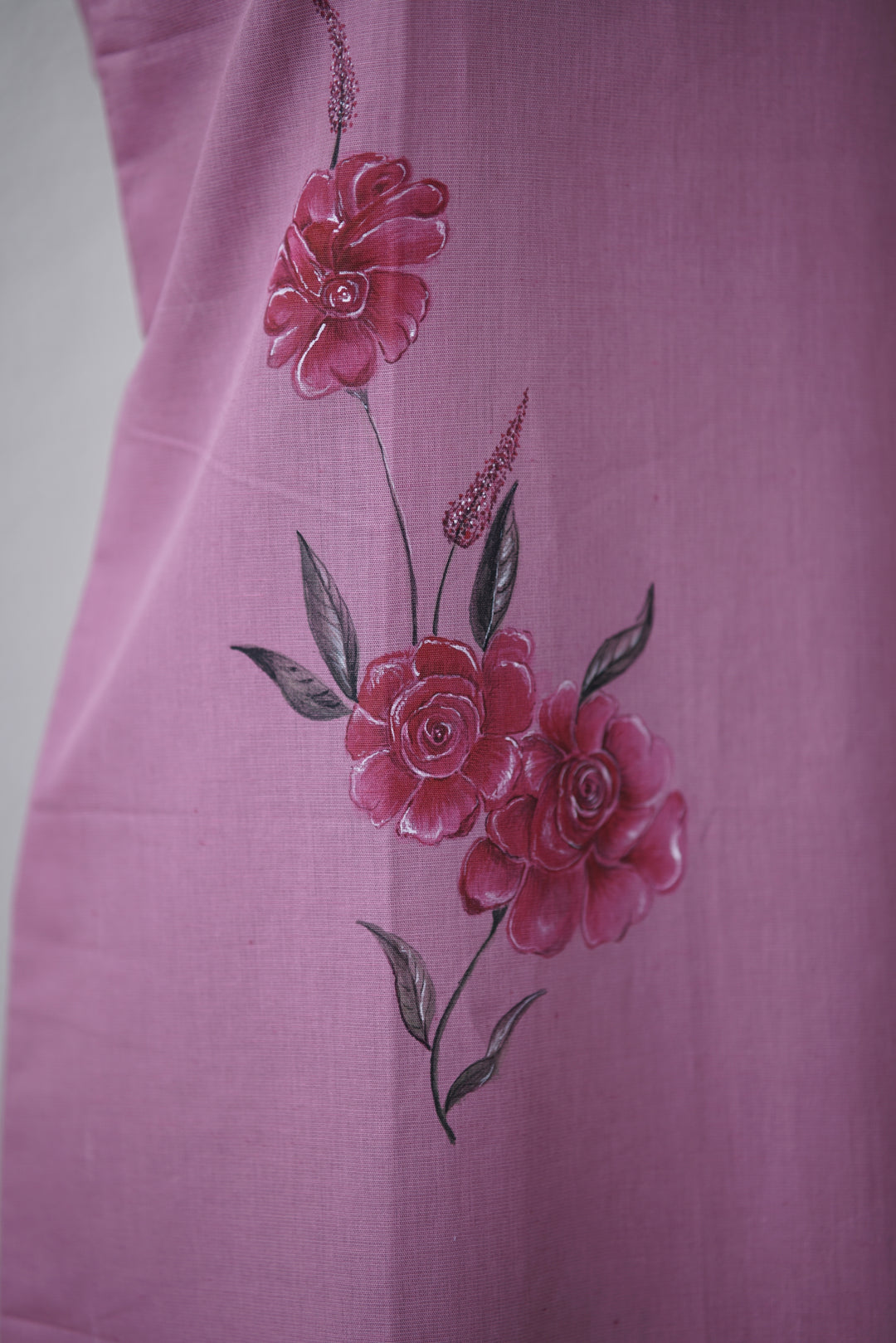 Blush Hand Painted Linen Dress