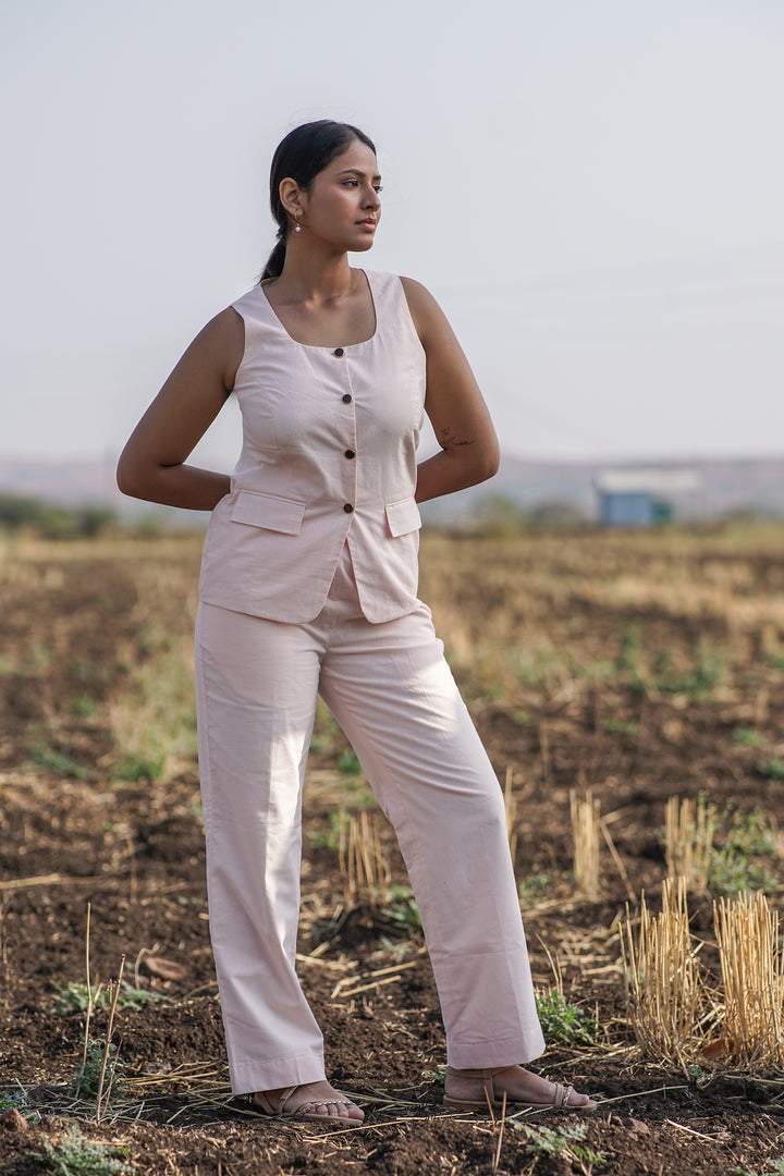 Rosae Suit Set | Sleeveless Co-Ord in Cotton Poplin