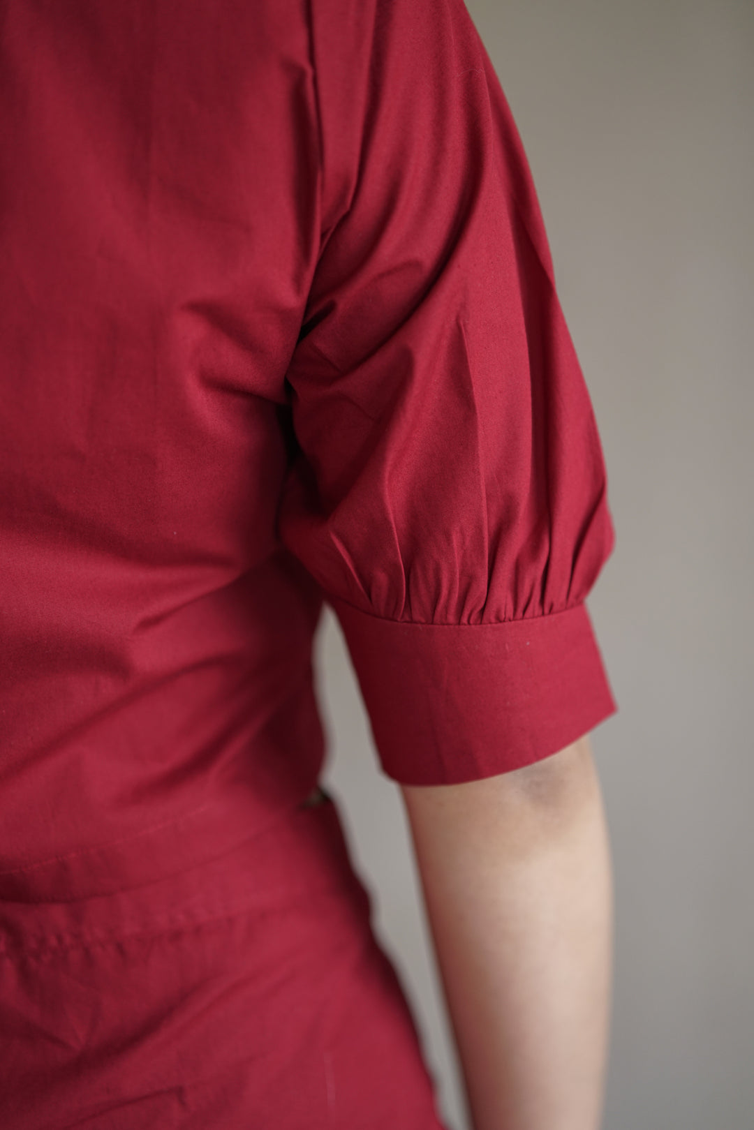 Carmine Form Set | Juliet Sleeve Top & Pencil Skirt in Organic Cotton