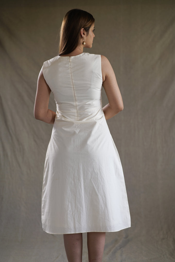 Crema Linea Dress | A-Line in Organic Cotton