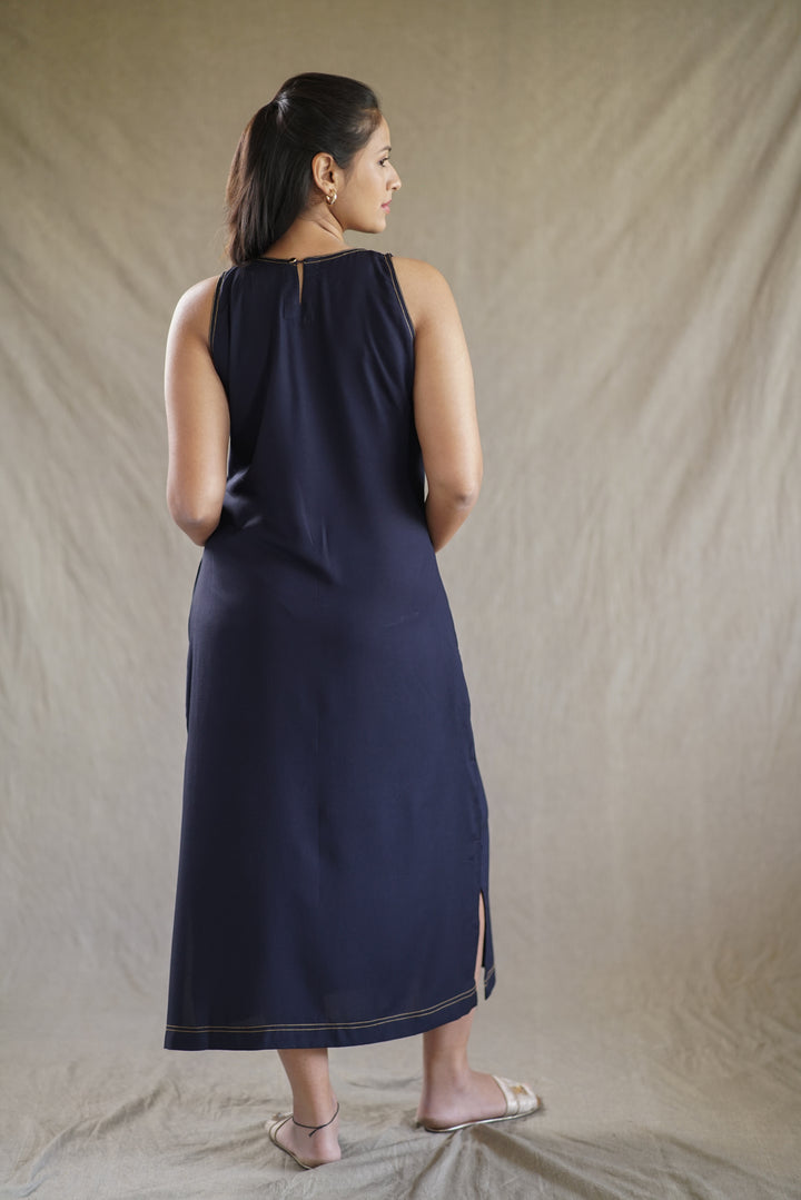 Nox Stitch Dress | Sleeveless Straight Dress in Ecovero