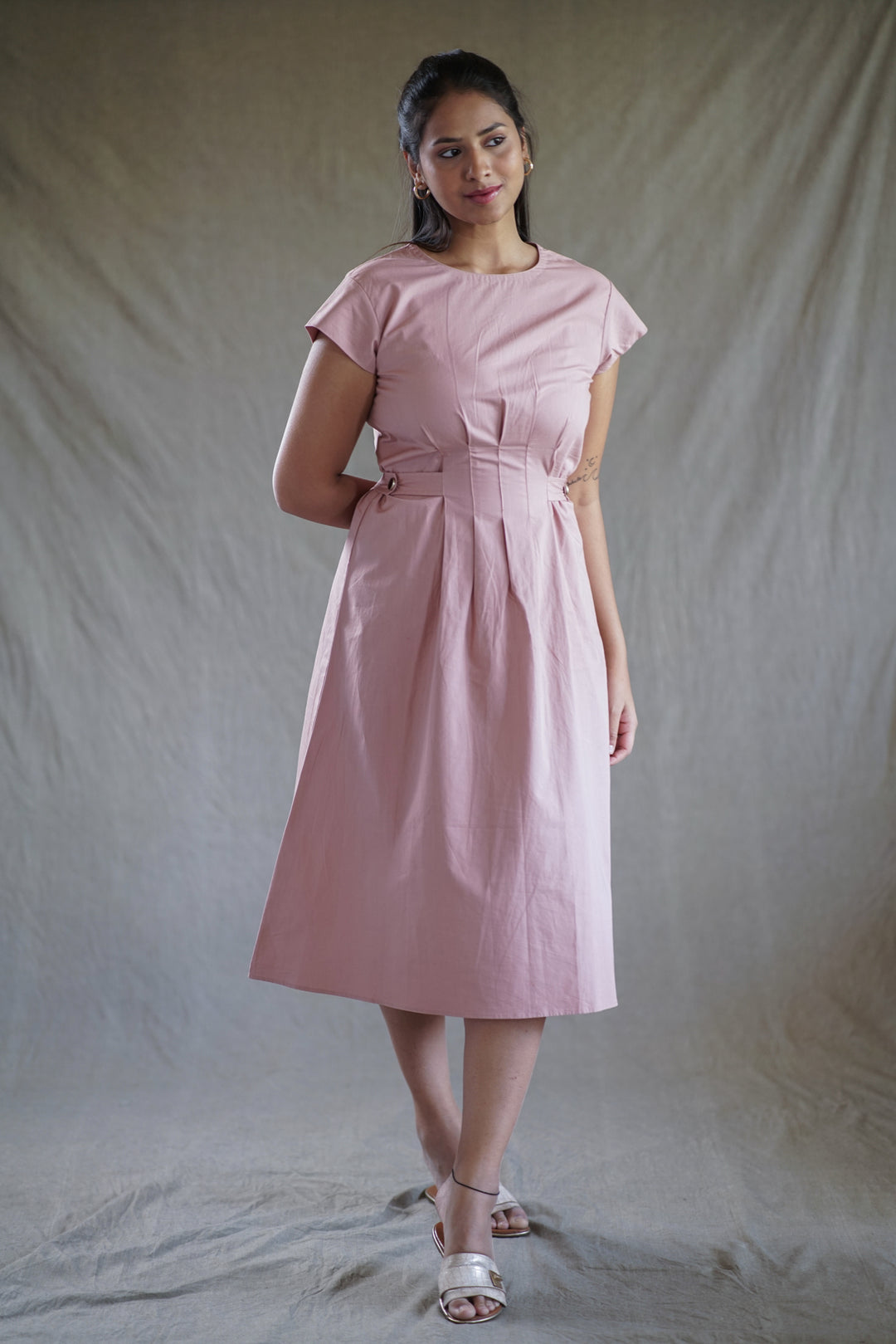 Rosa Belted Dress | Fit & Flare in Organic Cotton