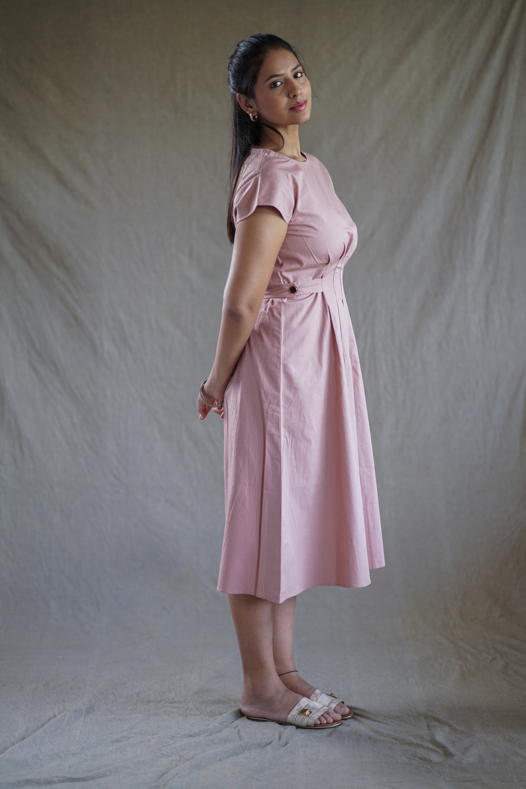 Rosa Belted Dress | Fit & Flare in Organic Cotton