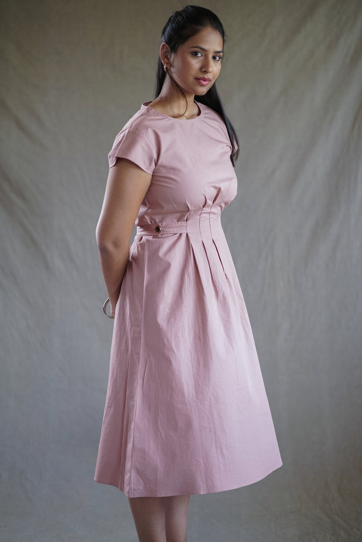 Rosa Belted Dress | Fit & Flare in Organic Cotton