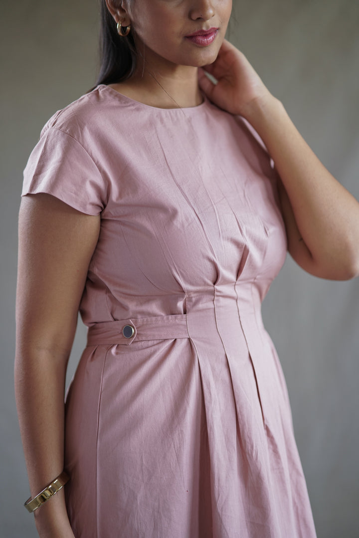 Rosa Belted Dress | Fit & Flare in Organic Cotton