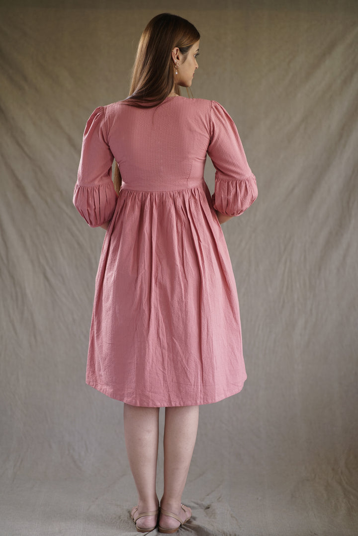 Rosana Bloom Dress | Babydoll Silhouette in Organic Seersucker