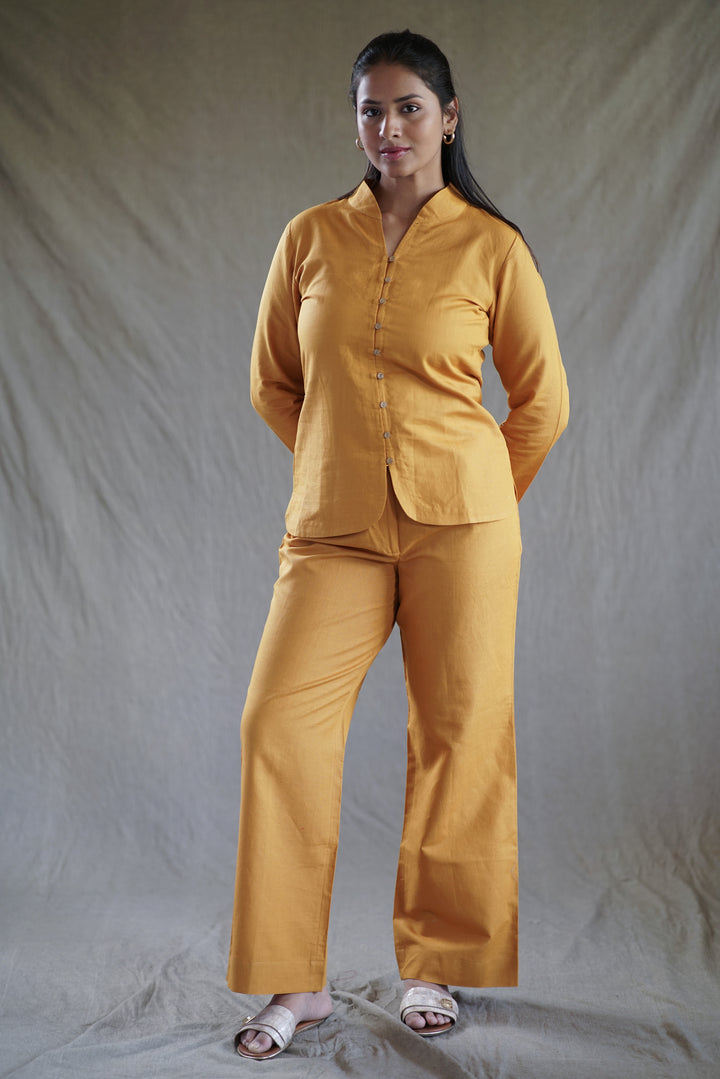 Solea Set | Mustard Co-Ord in Cotton Linen