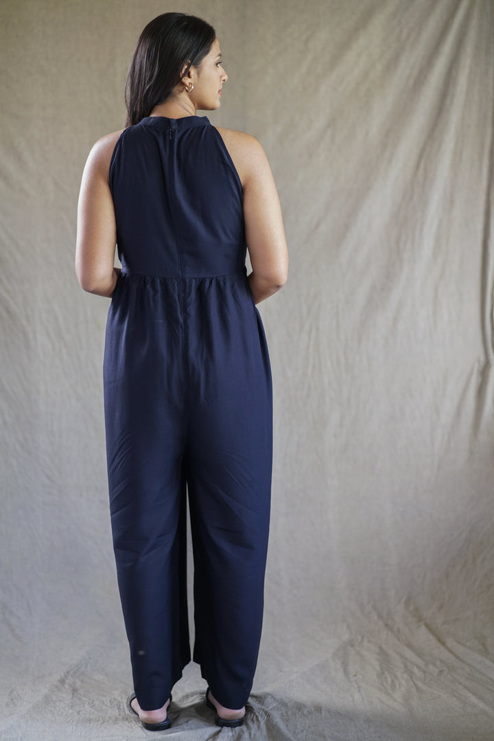 Nox Tie Jumpsuit | Sleeveless Drawstring Neck in Ecovero