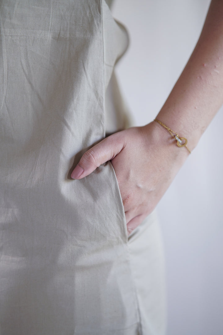 Oliva Flap Dress | Sheath Dress in Organic Cotton