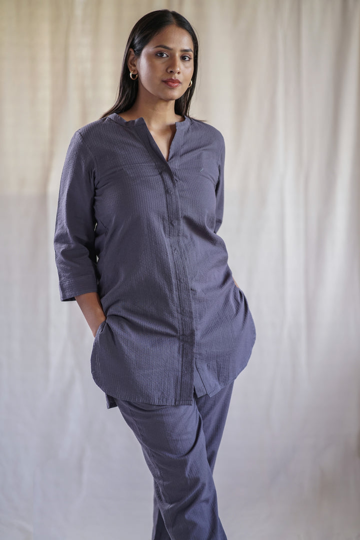 Ferro Set | Tunic & Pant Co-Ord in Organic Seersucker