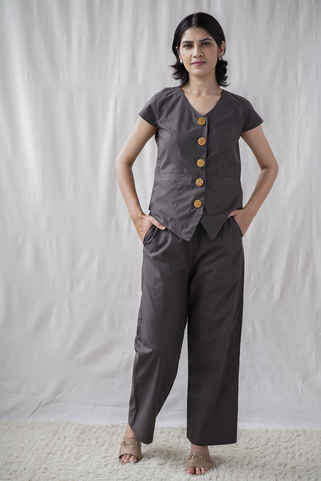 Umber Set | Waistcoat Cord Set in Organic Cotton