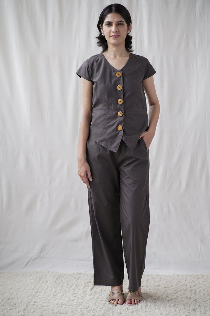 Umber Set | Waistcoat Cord Set in Organic Cotton
