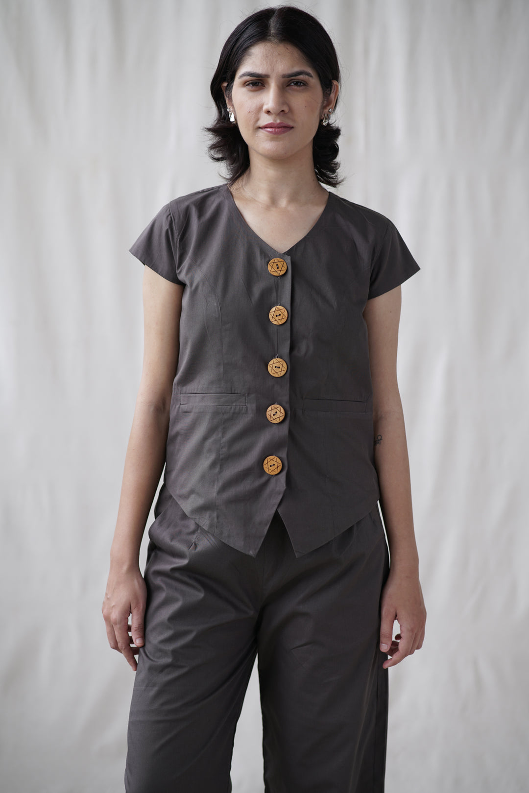Umber Set | Waistcoat Cord Set in Organic Cotton