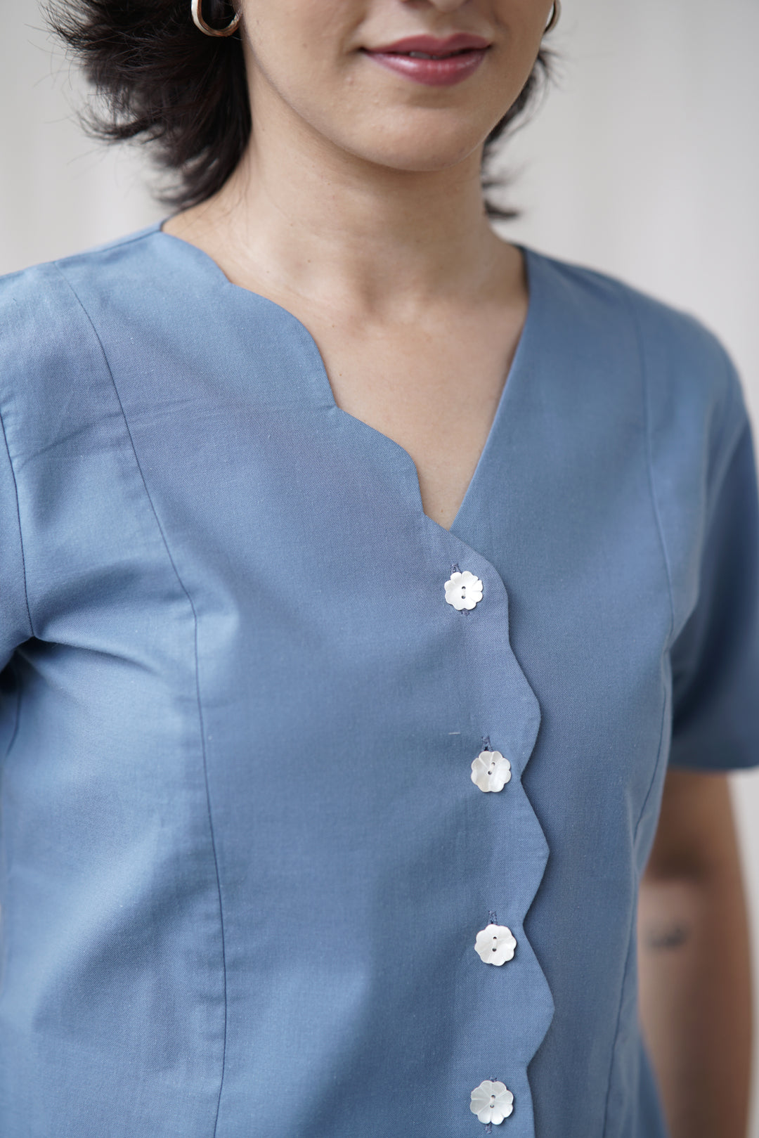 Caelia Set | Scallop Detail Cord Set in Organic Cotton