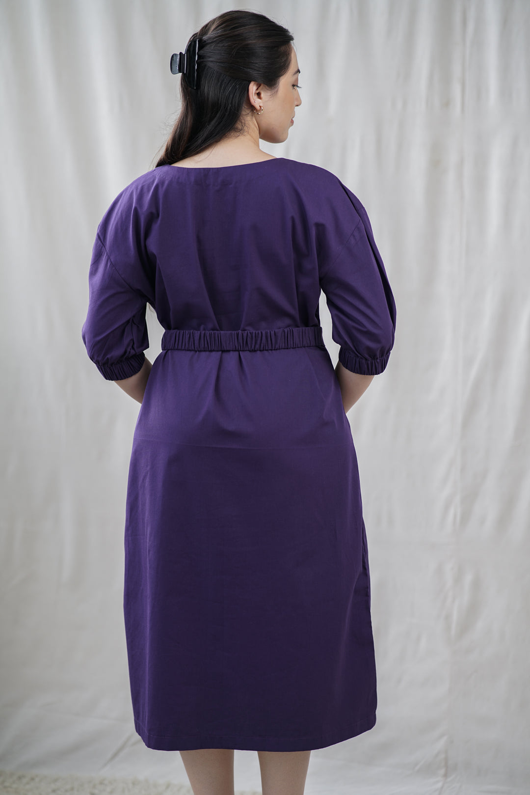 Violae Dress | Organic Cotton with Tab Belt