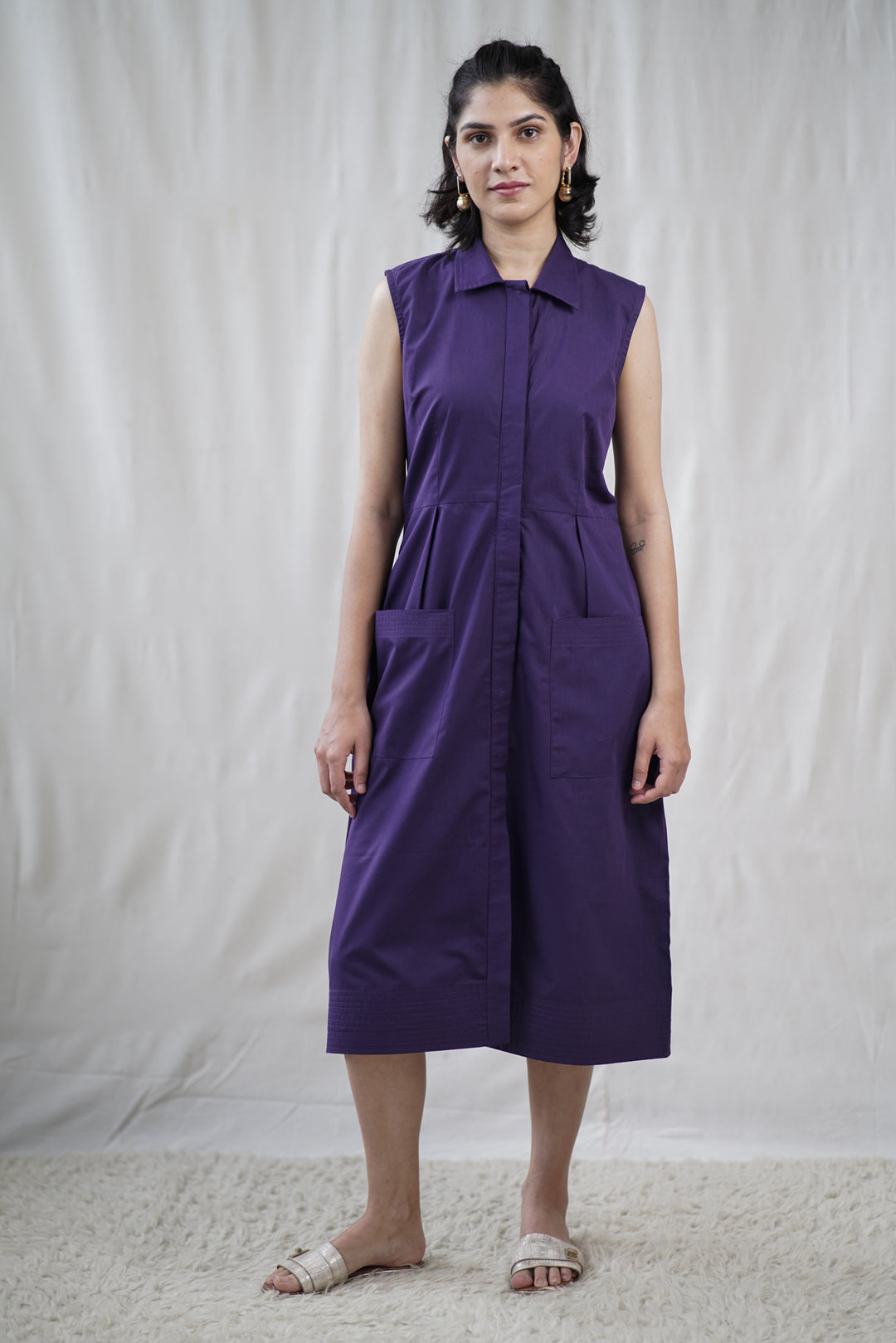 Ametta Dress | Organic Cotton with Concealed Placket