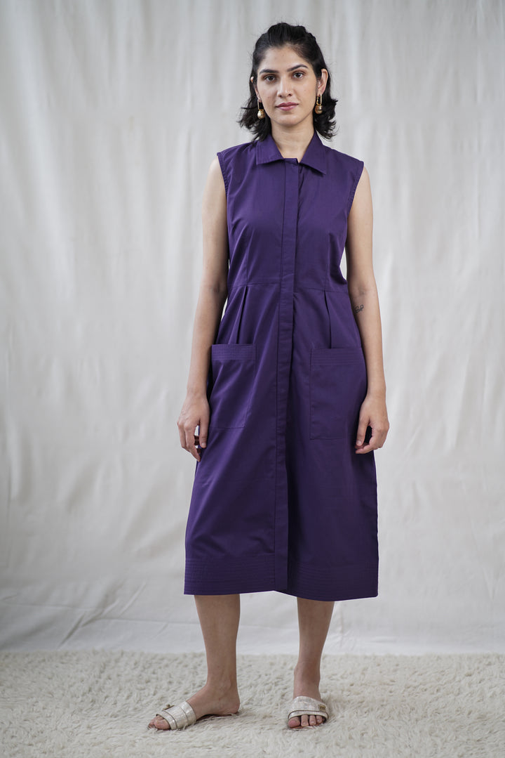 Ametta Dress | Organic Cotton with Concealed Placket