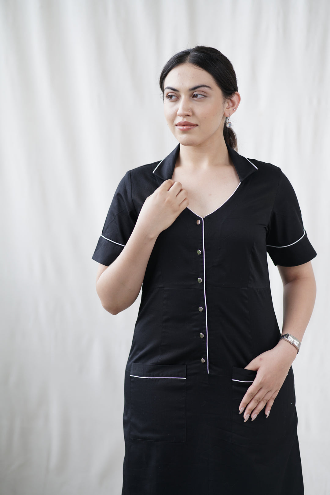 Linea II Dress | Organic Cotton with Contrast Finish