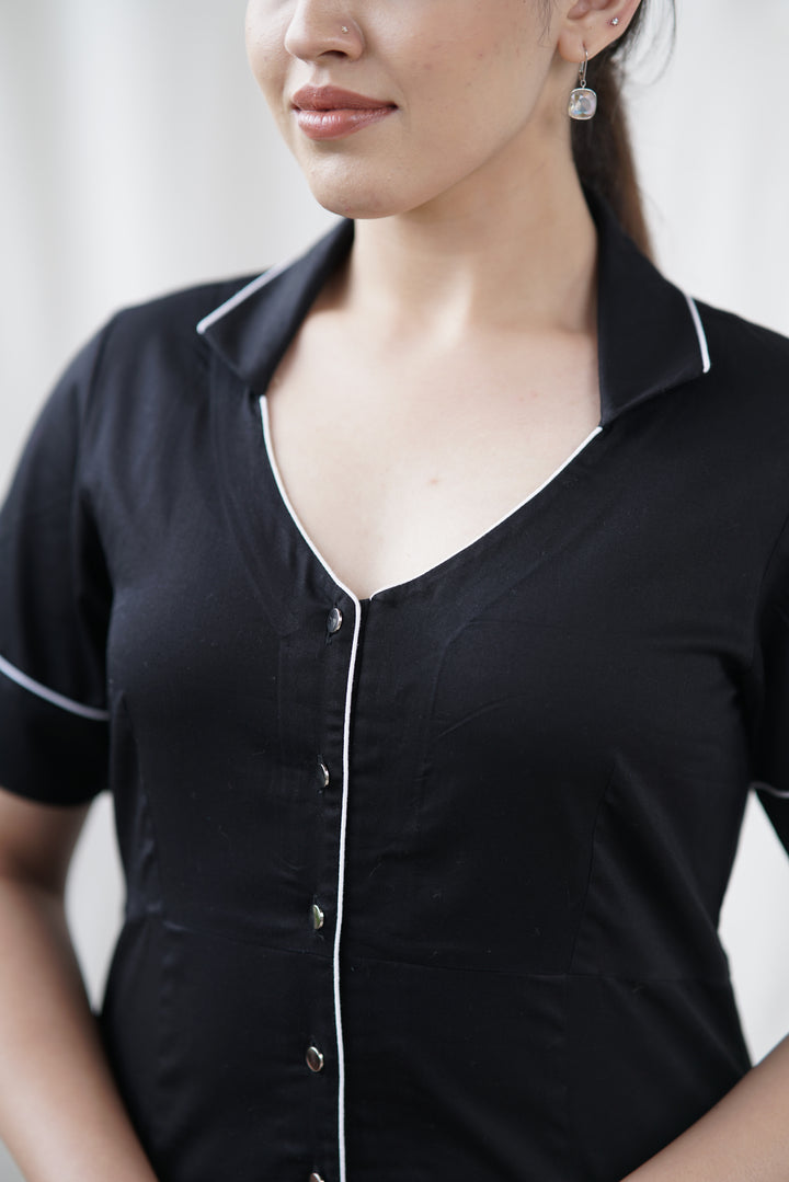 Linea II Dress | Organic Cotton with Contrast Finish