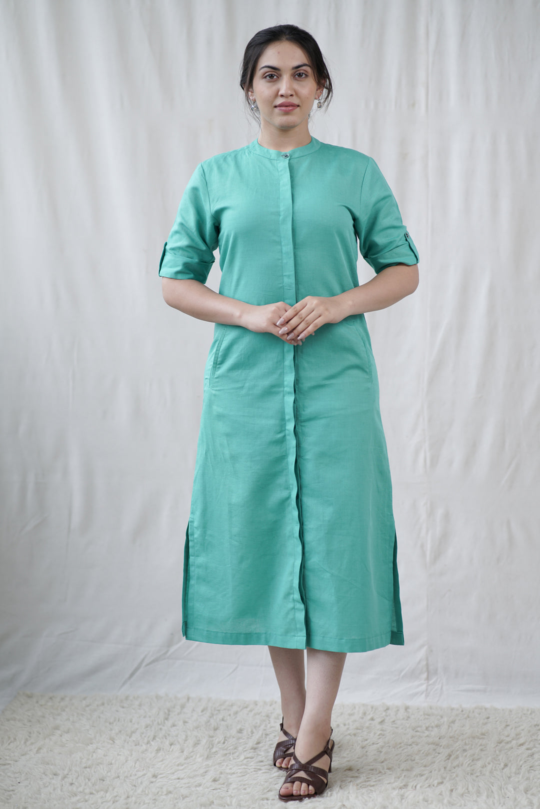 Marena Dress | Cotton Linen Shirt Dress