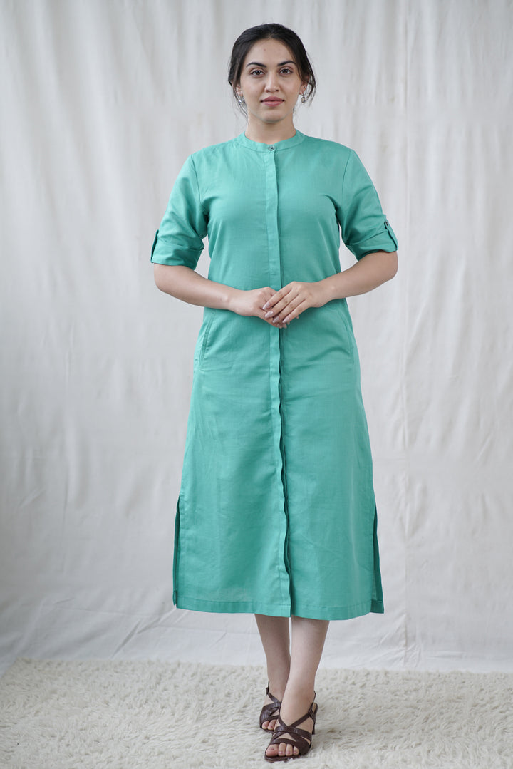 Marena Dress | Cotton Linen Shirt Dress