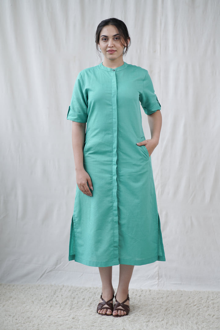 Marena Dress | Cotton Linen Shirt Dress