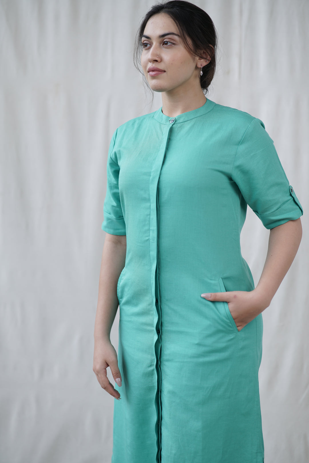 Marena Dress | Cotton Linen Shirt Dress