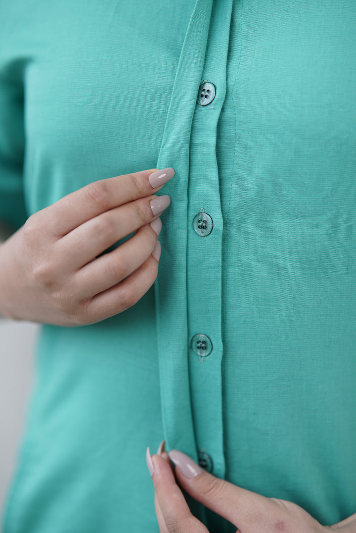 Marena Dress | Cotton Linen Shirt Dress
