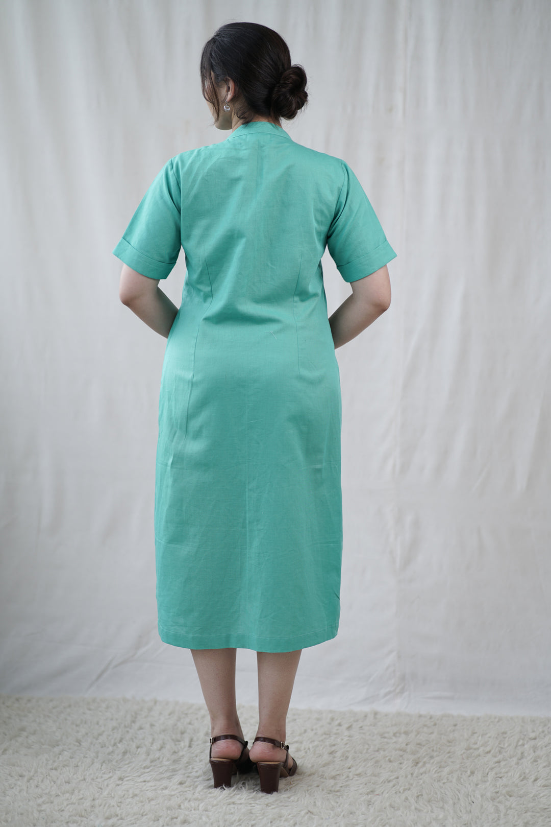 Silvea Dress | Cotton Linen Pintuck Dress