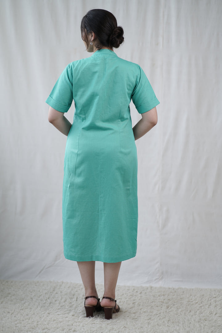 Silvea Dress | Cotton Linen Pintuck Dress