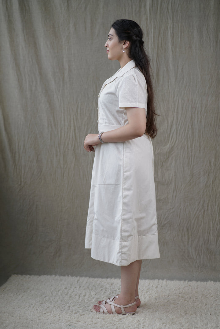 Ivora Dress | Organic Cotton Dobby Shirt Dress