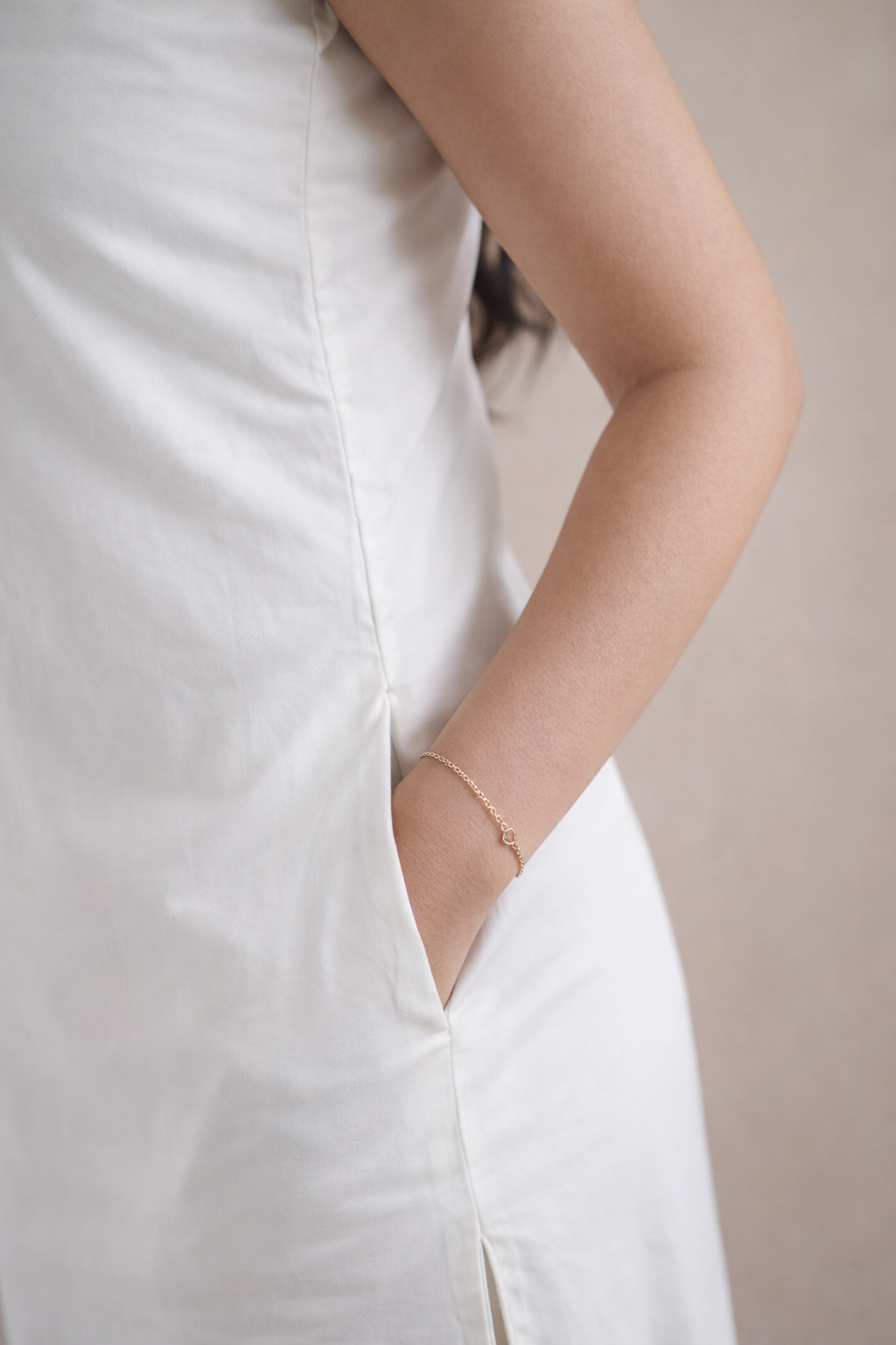 Off-White Cotton Poplin Maxi Dress (Casual Summerwear)