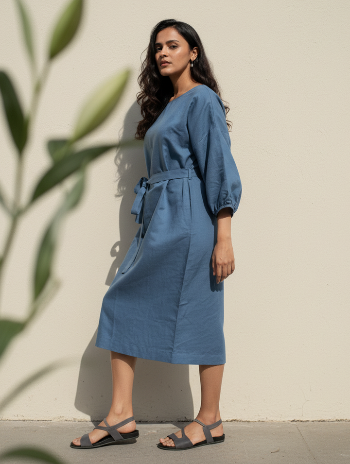 Dove Linen Kimono Dress