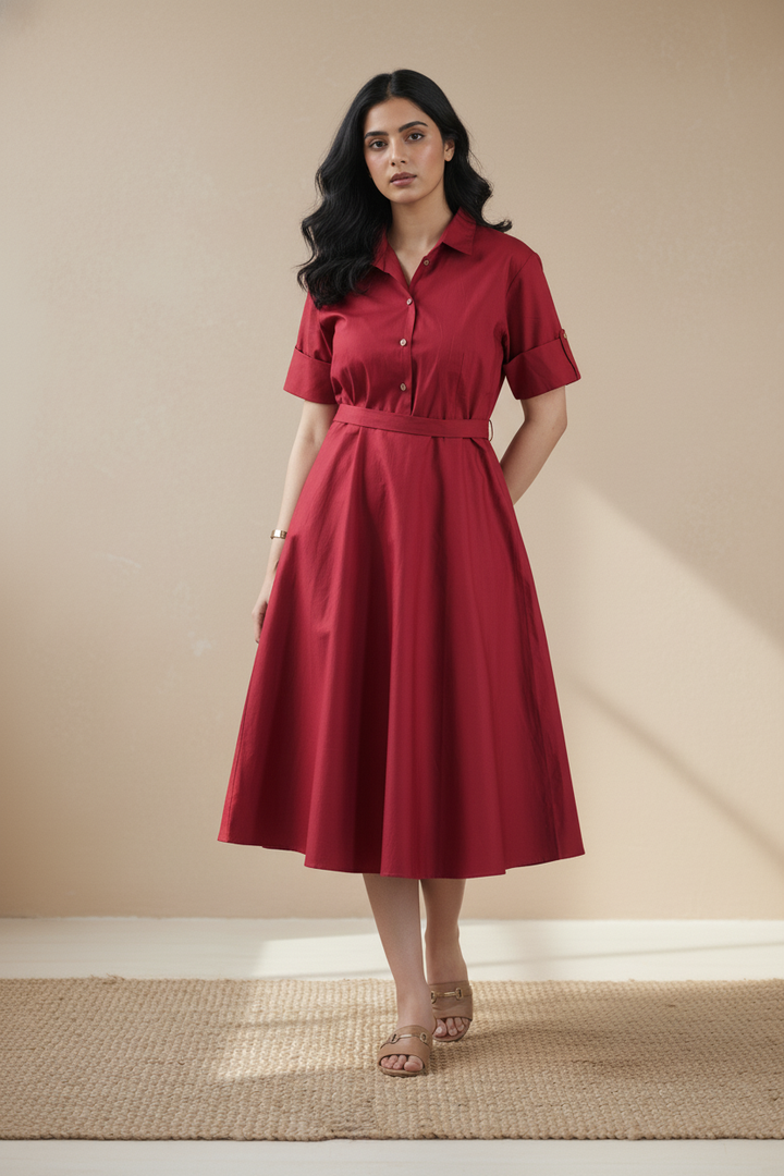 Cherry Pop Button Dress