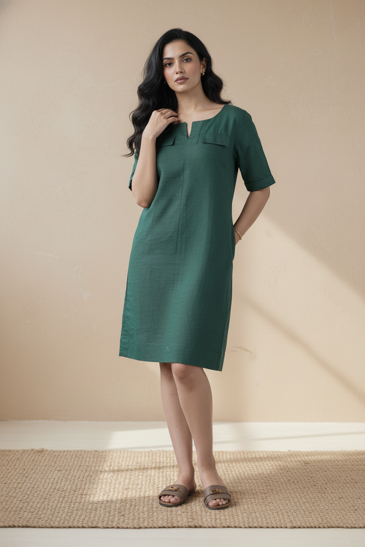 Verde Shift Dress