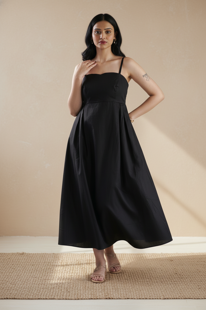 Black Heart Poplin Dress